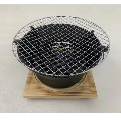 Charcoal Grill Portable Household Round Carbon Barbecue Grill Camping Stove for Camping Picnic Outdoor Travel