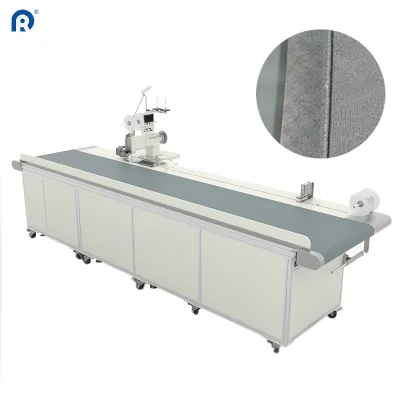 Adopt Conveyor Belt to Automatically Feed the Curtain Bottom Side Crimping Multifunctional Hemming Machine