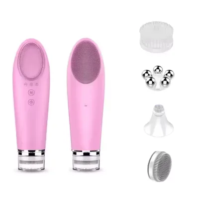 Newest Electric Skin Care Face Brush Cleanser  Ipx 7 Waterproof Electric Facial Brush Portable Silicone Facial Cleaning Brush