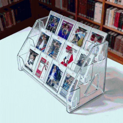 Top Quality Lightweight Acrylic Card and Badge Display Rack for Photocards Desks Shelves Portable