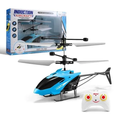 Children's Remote-Controlled Induction Plane Flying Toy Two-Way Helicopter with Drop-Resistant Charging Durable Plastic Material