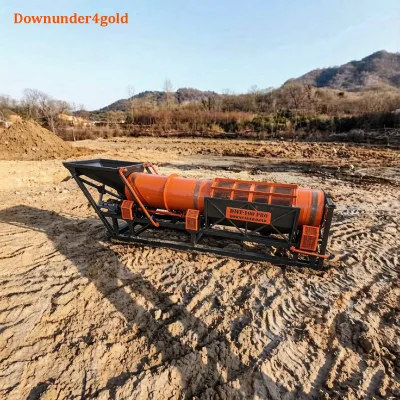 Field Installation Automatic Gold Trommel Screen Large-scale Mobile Sluice Box Gold Wash Plant with Movable for Placer Gold