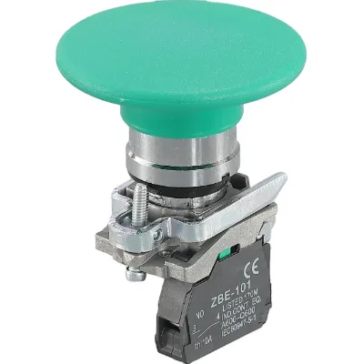 22mm 1NO Green Momentary Spring Return Self-Resetting Non Locking Push Button Emergency Push Button Switch