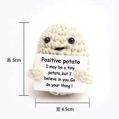 Birthday Gifts Party Favors New Year Gifts Encouragement Mini Crochet Doll Funny Gifts Cute Wool Funny Knitted Positive Potato