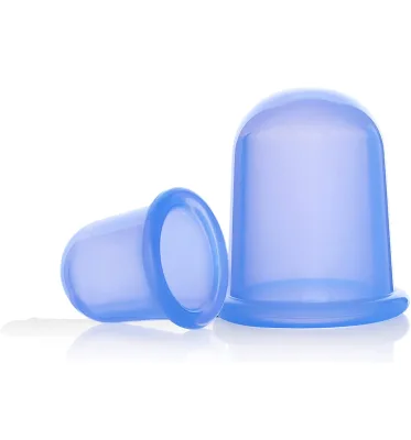 2-Piece L & M Size Silicone Body Massager Cupping Kit Healthy Purgation Medicinal Vacuum Set with LFGB Quality Certification