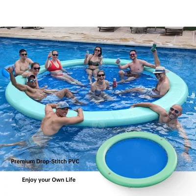 Portable Float Center-mesh 8ft Drop Stitch Inflatable Water Hammock INFLAT PLATFORM