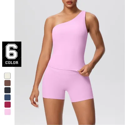 Suits High Quality Friendly Slanted Shoulder Straps Activewear Y2K Beautiful Pullover Football Women'S Sets