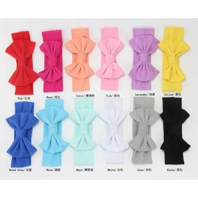 Latest Head Bands for Baby Girls Solid Color Cotton Bowknot Headband