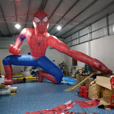 Custom Led Light Giant Marvel Hero Character Model Inflatable Spider-man Balloon For Theme Party Decoration