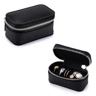 High-quality Portable Cortex Jewelry Box Minimalist Design; Ring Earring Organizer; Compact Accessory case Jewelry Pouch Made