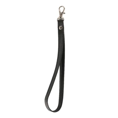 Mobile Phone Lanyard Short General Holster Strap Calfskin Wrist Strap PU Leather Metal Keychain