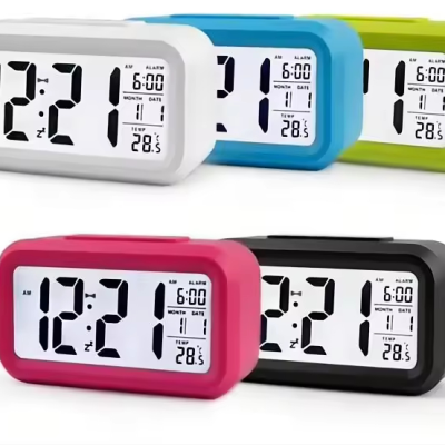 LED Digital Alarm Clock Desktop Electronic Calendar Alarm Clock Snooze Timer