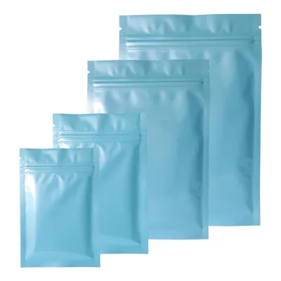 3-Sided Heat-Sealed Silver Aluminum Foil Vacuum Bag Food Grade PE for Baby Food & Chewing Gum Open-Top Storage Pouch