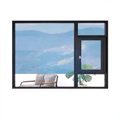 Custom Made Thermal Break Soundproof Aluminum Casement Windows and Doors Powder Coated Frame Tempered Glass