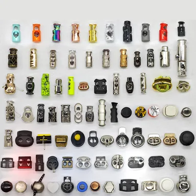 Metal Draw Stopper Metal Locks Custom Bungee Adjustable Spring Cord Lock for Shoes Pants Bags Adjustment
