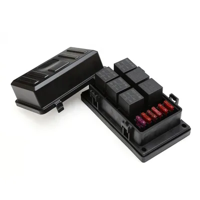 6 Circuit ATC ATO Fuse Holder 6 Way 12 Volt Auto Waterproof Fuse Relay Box Block Kit