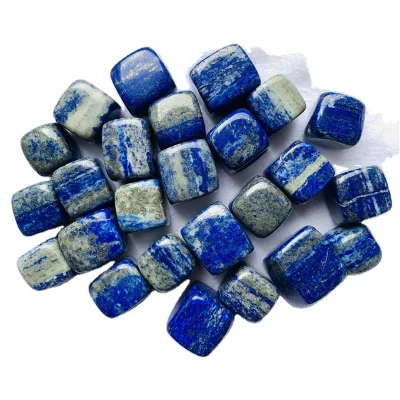 Natural Healing Lapis Lazuli Tumbled Stone Crystal Gravel Cube Tumbled Stone for Decoration