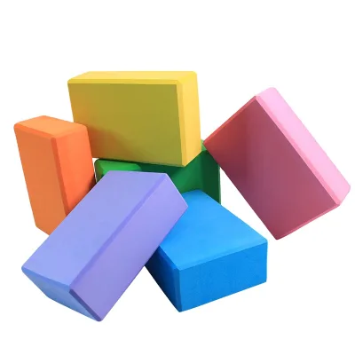 Yoga Blocks Pilates Bricks High Density EVA Foam Exercise Fitness Quality Customized Logo Packing Pcs