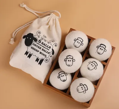 Reusable Wool Dryer Balls for Zero Waste Drying Cotton-friendly Wool Balls Detergent for Washing Machine