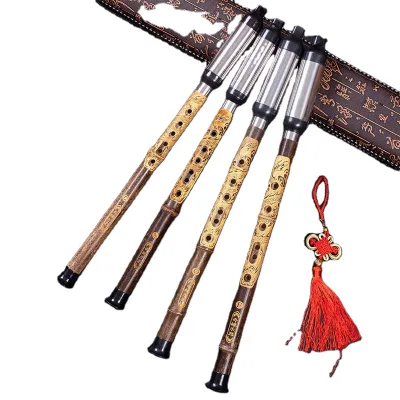 Tz8 Natural High-quality Black Bamboo Bawu (musical Instrument) Sound Quality Beautiful Beginner Classical Musical Instruments