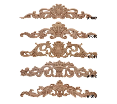 European Style Solid Wood Art Deco Design Eco-Friendly Long Flower Home Decor for Bed Door Head Cabinet Front Bao Lian Fu Brand