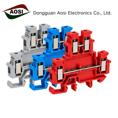 MBKKB2.5 Double Deck Wiring Terminal Block 2 in 2 Out Upper Lower Layer DIN Rail Electrical Wiring Connector