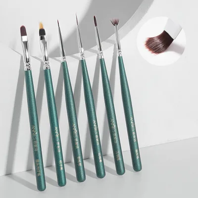 Nail Art Brushes My Logo Nail Brush Aet for Art Nail Paint Art Hair Brushes