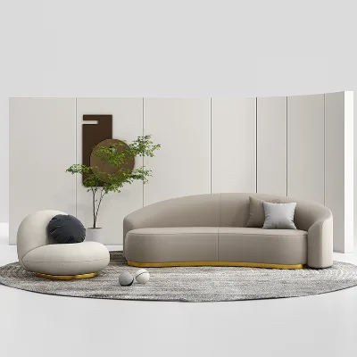 Modern Office Moon Leisure Leather Reclining Sofa Customizable Color and Size, Easy to Clean, Ideal for Office Reception Areas