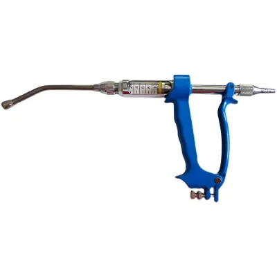 Livestock Veterinary Dosing Device 30ml Continuous Syringe 2.5L Capacity Metal+Glass Blue Pig Cattle Sheep Farm Tool