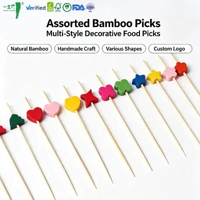 Wholesale 100% Original Bamboo Disposable Food Pick Decorative Bamboo Picks One-stop Shopping