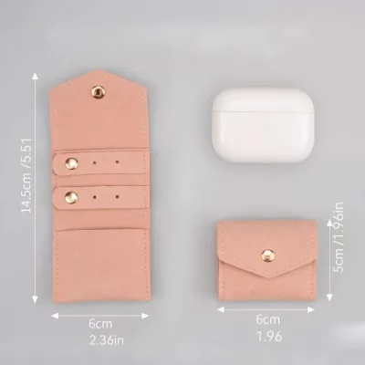 Mini Soft Microfiber Jewelry Bag Portable Travel Pouch Case for Earrings Ring Necklace Gifts Jewelry Holder for Women