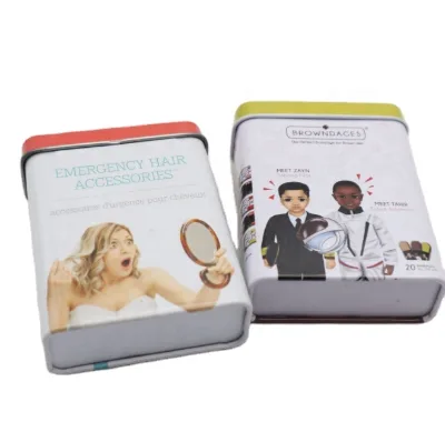 Hot Sale Plain Cigarettes Metal Rectangle Tin Box With Hinged Lids