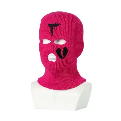 Full Face Cover Skimask Embroidered Knit Balaclava Ski Mask Personalized Custom Embroidery 3 Hole