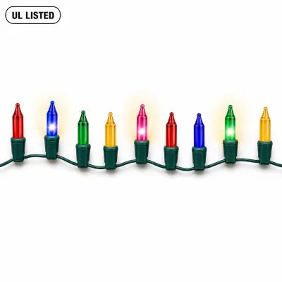 ETL Listed T5 LED Christmas Lights 100ct Multi Color Faceted 25.5FT IP65 110V 4 CCT Dimmable Outdoor Indoor Tree Decor