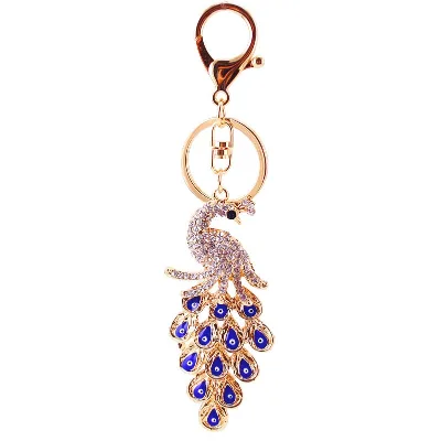 Evil Eye Keychain Peacock Blue Eye Glass Keychain Good Luck Keyring Hanging Ornament Bag Decor Jewelry Accessories Amulet