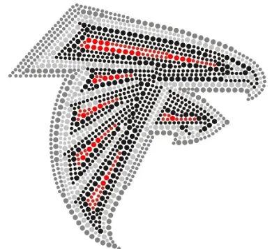 Custom Design Hot Fix Falcon Heat Rhinestone Transfers for T-shirt