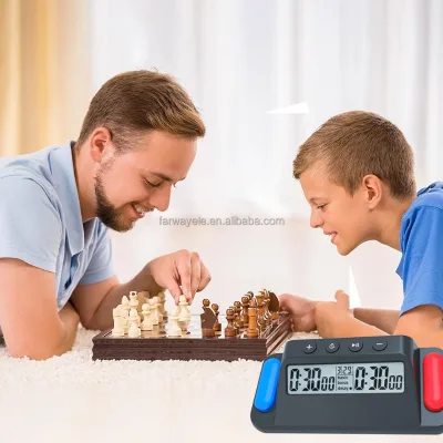 Digital Chess Clock Timer, Portable Digital Alarm Clock Board Game Timer, Having Basic, Reward, Delayed, and Timer Features