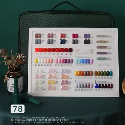 Complete Manicure Nail Polish Set - 78 Colors with Base and Top Coats for Perfect Results