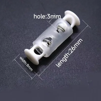 2 Hole Cord Locks Toggle Double Hole Cord Locks for Shoelaces Pants Paracord Bags Clothing Double Cord Stops
