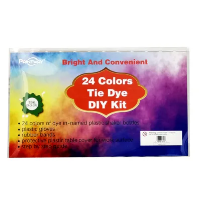 24 Colors One-Step DIY Tie Dye Kits,Non-Toxic Fabric Supplies for Kids, Adults Tie Dye Party Kit
