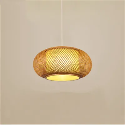 Custom Japanese Bamboo Woven Lampshade Home Garden Living Room Hotel Balcony Tea House Handmade Zen Art Chandelier Hotel Balcony
