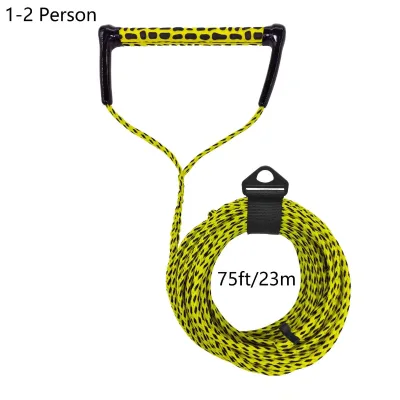 1 Piece 75ft/ 23m Ski Rope, Surf Rope, Tow Water Rope with Non-Slip Curved Handle Surfing Hand Rope