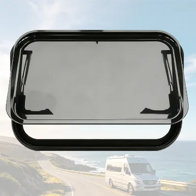 Fast Fit RV Window with Integrated Sunshade 700*400mm Camper Push-Out Window