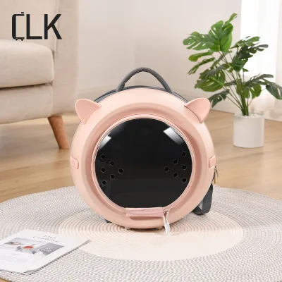 CLK PC Material Pet Travel Bag 18 Inch Luggage with PP Material Cat Ear Design and Rear Backpack Straps