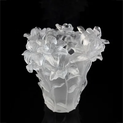 Fengming Unique Design Ember Glass for Orchid Vase-Incense Burner Casting Technique-Artistic Home Office Decor for Chinese New