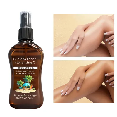 Wholesale 70ml Private Label Natural Bronze Colored Sun Tanning Sunless Tanners Intensifying Oil