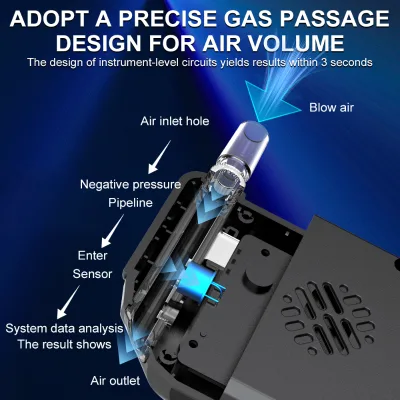 mini Drunk Driving Test Device. essential for vehicle use Blow-off Breathalyzer} household self-testing