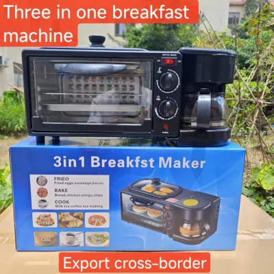 Three in One Multifunctional Home Breakfast Machine with Button Type Anti Dry Burning Breakfast Machine