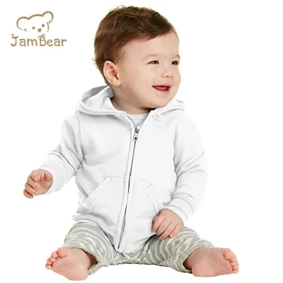 JamBear Organic Boys Zipper Hoodie Custom Knitted Baby Hoodies Kids Hoodie Eco-friendly Organic Cotton Baby Cardigan Sweater