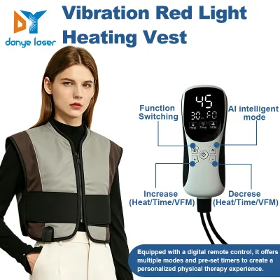 OEM Heating Vest Pain Relief Vibration Massage Vest with Photon Light